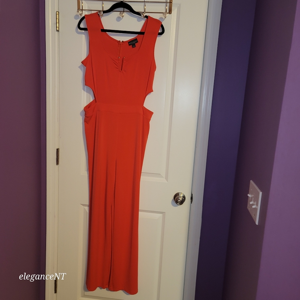 Bold Elements Orange Sleeveless Jumpsuit Sz: Large - Picture 6 of 12